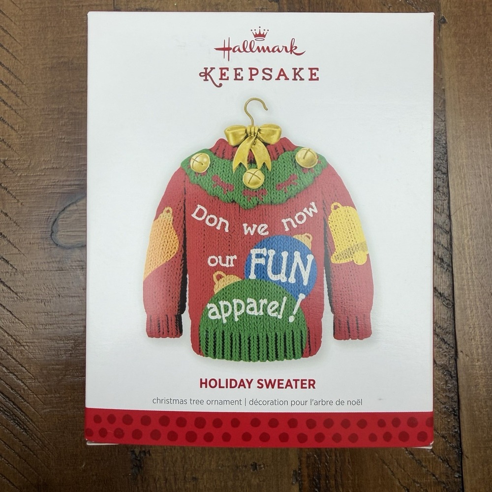 2013 Hallmark Keepsake HOLIDAY SWEATER Ornament UGLY CHRISTMAS SWEATER